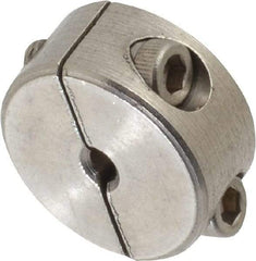 Climax Metal Products - 1/8" Bore, Stainless Steel, Two Piece Shaft Collar - 11/16" Outside Diam, 5/16" Wide - USA Tool & Supply