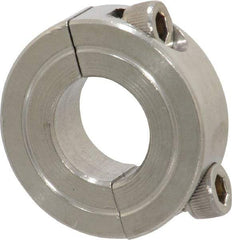 Climax Metal Products - 5/8" Bore, Stainless Steel, Two Piece Shaft Collar - 1-5/16" Outside Diam, 7/16" Wide - USA Tool & Supply