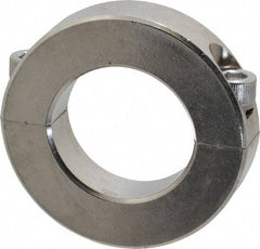Climax Metal Products - 1-3/16" Bore, Stainless Steel, Two Piece Shaft Collar - 2-1/16" Outside Diam, 1/2" Wide - USA Tool & Supply