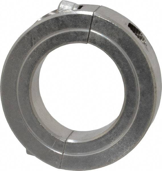 Climax Metal Products - 1-1/4" Bore, Stainless Steel, Two Piece Shaft Collar - 2-1/16" Outside Diam, 1/2" Wide - USA Tool & Supply