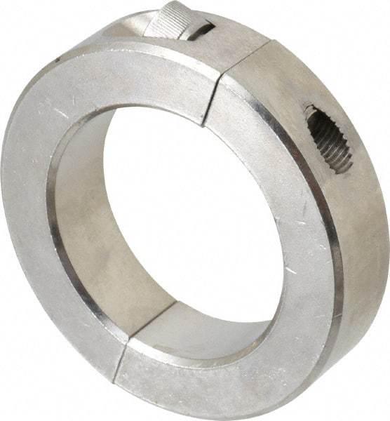 Climax Metal Products - 2" Bore, Stainless Steel, Two Piece Shaft Collar - 3" Outside Diam, 11/16" Wide - USA Tool & Supply