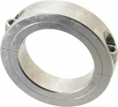 Climax Metal Products - 2-1/2" Bore, Stainless Steel, Two Piece Shaft Collar - 3-3/4" Outside Diam, 7/8" Wide - USA Tool & Supply