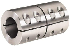 Climax Metal Products - 3/8" Inside x 7/8" Outside Diam, One Piece Split Clamping Collar - 1-3/8" Long - USA Tool & Supply