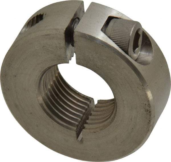 Climax Metal Products - 3/4-16 Thread, Stainless Steel, One Piece Threaded Shaft Collar - 1-1/2" Outside Diam, 1/2" Wide - USA Tool & Supply