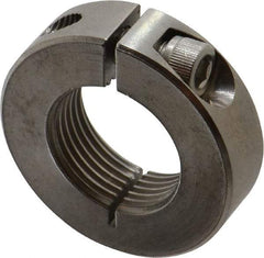 Climax Metal Products - 1-14 Thread, Stainless Steel, One Piece Threaded Shaft Collar - 1-3/4" Outside Diam, 1/2" Wide - USA Tool & Supply