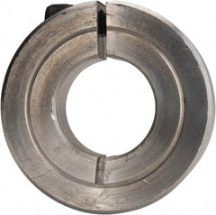 Climax Metal Products - 11/16" Bore, Aluminum, One Piece Clamping Shaft Collar - 1-1/2" Outside Diam, 1/2" Wide - USA Tool & Supply