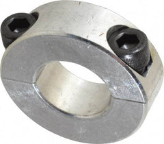 Climax Metal Products - 3/4" Bore, Aluminum, Two Piece Shaft Collar - 1-1/2" Outside Diam, 1/2" Wide - USA Tool & Supply