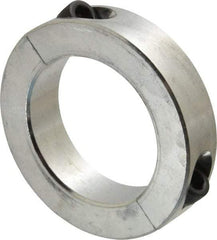 Climax Metal Products - 2" Bore, Aluminum, Two Piece Shaft Collar - 3" Outside Diam, 11/16" Wide - USA Tool & Supply