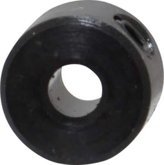 Climax Metal Products - 1/8" Bore, Steel, Set Screw Shaft Collar - 3/8" Outside Diam, 1/4" Wide - USA Tool & Supply