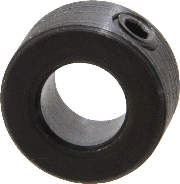 Climax Metal Products - 5/16" Bore, Steel, Set Screw Shaft Collar - 5/8" Outside Diam, 5/16" Wide - USA Tool & Supply