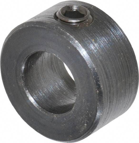 Climax Metal Products - 7/16" Bore, Steel, Set Screw Shaft Collar - 7/8" Outside Diam, 7/16" Wide - USA Tool & Supply