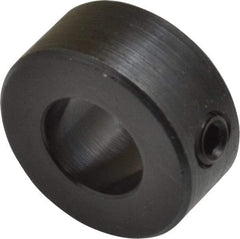 Climax Metal Products - 1/2" Bore, Steel, Set Screw Shaft Collar - 1" Outside Diam, 7/16" Wide - USA Tool & Supply