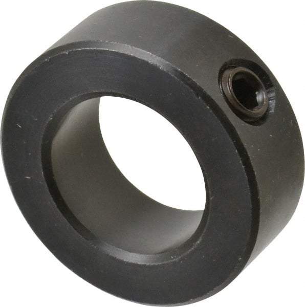 Climax Metal Products - 7/8" Bore, Steel, Set Screw Shaft Collar - 1-1/2" Outside Diam, 9/16" Wide - USA Tool & Supply