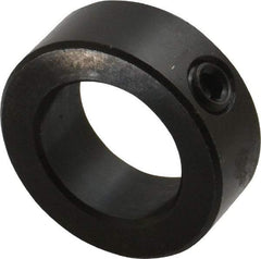 Climax Metal Products - 15/16" Bore, Steel, Set Screw Shaft Collar - 1-1/2" Outside Diam, 9/16" Wide - USA Tool & Supply