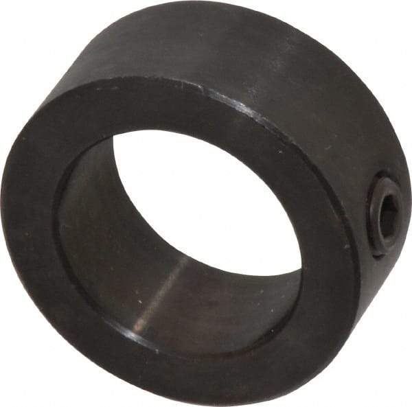 Climax Metal Products - 1" Bore, Steel, Set Screw Shaft Collar - 1-1/2" Outside Diam, 5/8" Wide - USA Tool & Supply