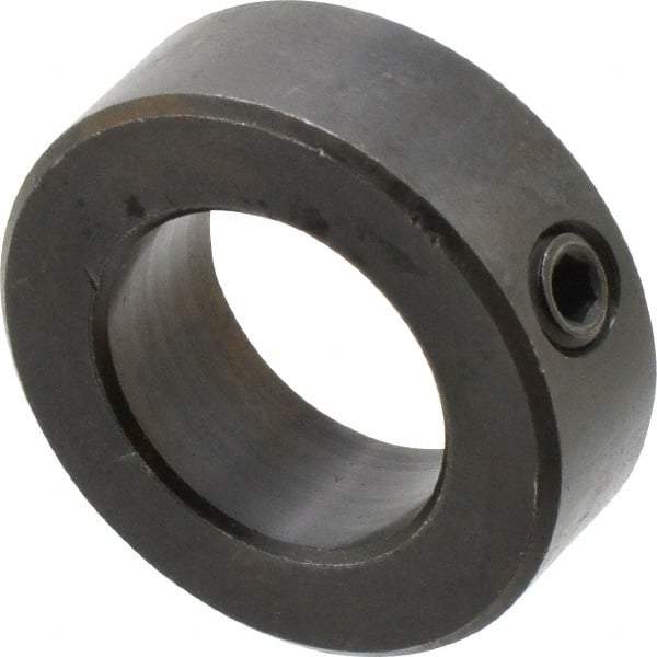 Climax Metal Products - 1-3/16" Bore, Steel, Set Screw Shaft Collar - 2" Outside Diam, 11/16" Wide - USA Tool & Supply