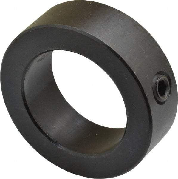 Climax Metal Products - 1-1/2" Bore, Steel, Set Screw Shaft Collar - 2-1/4" Outside Diam, 3/4" Wide - USA Tool & Supply