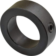 Climax Metal Products - 1-1/2" Bore, Steel, Set Screw Shaft Collar - 2-1/4" Outside Diam, 3/4" Wide - USA Tool & Supply