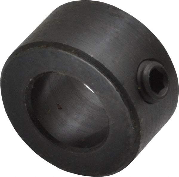 Climax Metal Products - 12mm Bore, Steel, Set Screw Shaft Collar - 7/8" Outside Diam - USA Tool & Supply