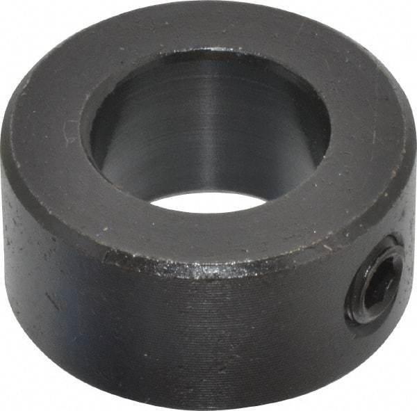 Climax Metal Products - 14mm Bore, Steel, Set Screw Shaft Collar - 1" Outside Diam - USA Tool & Supply