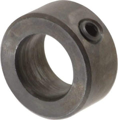 Climax Metal Products - 15mm Bore, Steel, Set Screw Shaft Collar - 1" Outside Diam - USA Tool & Supply