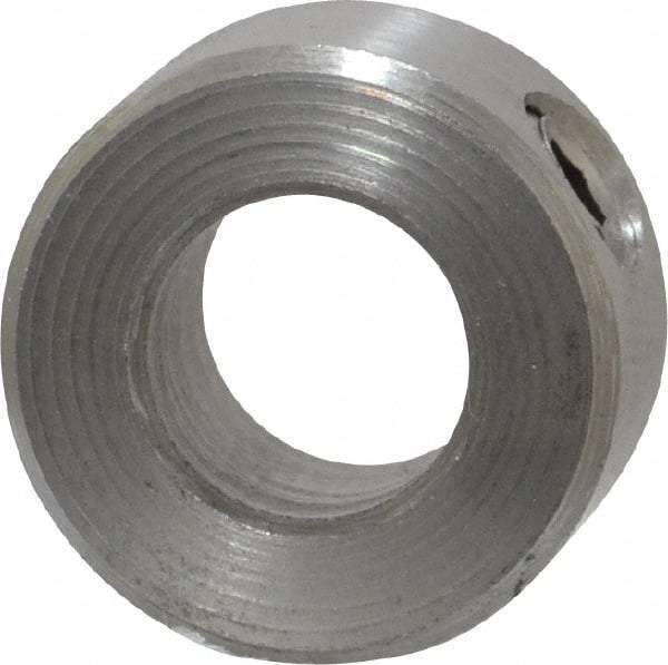 Climax Metal Products - 5/16" Bore, Stainless Steel, Set Screw Shaft Collar - 5/8" Outside Diam, 5/16" Wide - USA Tool & Supply