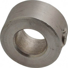 Climax Metal Products - 7/16" Bore, Stainless Steel, Set Screw Shaft Collar - 7/8" Outside Diam, 7/16" Wide - USA Tool & Supply