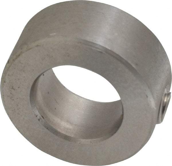 Climax Metal Products - 9/16" Bore, Stainless Steel, Set Screw Shaft Collar - 1" Outside Diam, 7/16" Wide - USA Tool & Supply