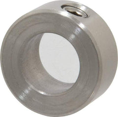 Climax Metal Products - 5/8" Bore, Stainless Steel, Set Screw Shaft Collar - 1-1/8" Outside Diam, 1/2" Wide - USA Tool & Supply