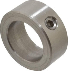 Climax Metal Products - 1" Bore, Stainless Steel, Set Screw Shaft Collar - 1-1/2" Outside Diam, 5/8" Wide - USA Tool & Supply
