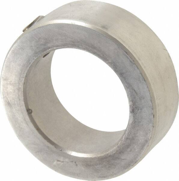 Climax Metal Products - 1-1/8" Bore, Stainless Steel, Set Screw Shaft Collar - 1-3/4" Outside Diam, 5/8" Wide - USA Tool & Supply