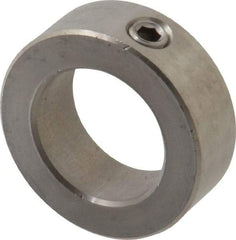 Climax Metal Products - 1-1/4" Bore, Stainless Steel, Set Screw Shaft Collar - 2" Outside Diam, 11/16" Wide - USA Tool & Supply