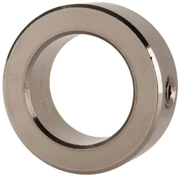 Climax Metal Products - 1-3/8" Bore, Stainless Steel, Set Screw Shaft Collar - 2-1/8" Outside Diam, 3/4" Wide - USA Tool & Supply