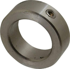 Climax Metal Products - 1-1/2" Bore, Stainless Steel, Set Screw Shaft Collar - 2-1/4" Outside Diam, 3/4" Wide - USA Tool & Supply
