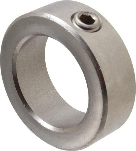 Climax Metal Products - 1-3/4" Bore, Stainless Steel, Set Screw Shaft Collar - 2-5/8" Outside Diam, 7/8" Wide - USA Tool & Supply