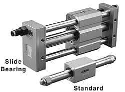 SMC PNEUMATICS - 2" Stroke x 1/4" Bore Double Acting Air Cylinder - 10-32 Port - USA Tool & Supply