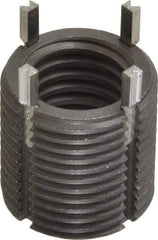 Recoil - 5/8-11 Internal, 7/8-14 External, 22mm Insert Length, Heavy Duty Keylocking Thread Inserts - Carbon Steel, Zinc Phosphate Finish, Grade C1215 - USA Tool & Supply