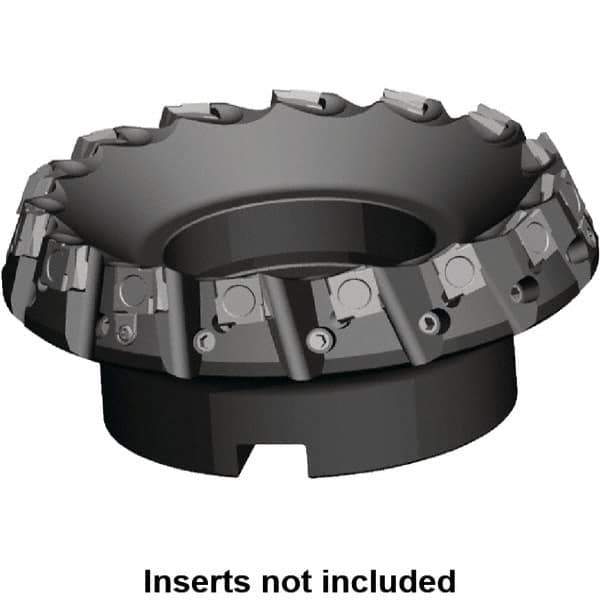 Kennametal - 3" Cut Diam, 1" Arbor Hole, 5.89mm Max Depth of Cut, 20° Indexable Chamfer & Angle Face Mill - 8 Inserts, SPHX 1205... Insert, 8 Flutes, Series Fix-Perfect - USA Tool & Supply
