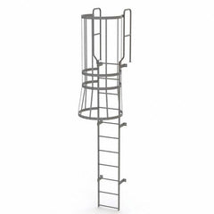 TRI-ARC - Rolling & Wall Mounted Ladders & Platforms Type: Fixed Ladder Style: Safety Cage - USA Tool & Supply