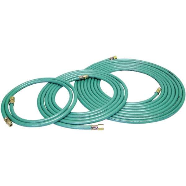 Dynabrade - 8mm ID x 12.7" OD 12' Long Multipurpose Air Hose - Male/Male Ends, 90 Working psi, Green - USA Tool & Supply