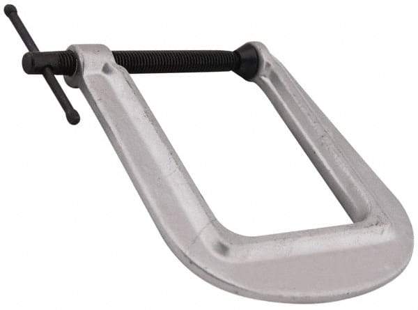 Wilton - Light-Duty 3" Max Opening, 4-1/2" Throat Depth, Ductile Iron Standard C-Clamp - 700 Lb Capacity, 0" Min Opening, Deep Throat - USA Tool & Supply