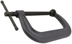 Hargrave - Regular-Duty 2" Max Opening, 2" Throat Depth, Forged Steel Standard C-Clamp - 3,500 Lb Capacity, 0" Min Opening, Extra Deep Throat - USA Tool & Supply