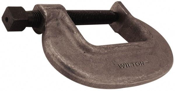 Wilton - Extra Heavy-Duty 2-3/8" Max Opening, 1-7/8" Throat Depth, Forged Steel Standard C-Clamp - 12,500 Lb Capacity, 0" Min Opening, Standard Throat Depth, Cold Drawn Steel Screw - USA Tool & Supply