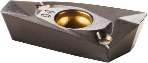 Kennametal - EC1408 Grade KCPM20 Carbide Milling Insert - TiN/MT/TiCN/Al2O3 Finish, 0.1772" Thick, 1/32" Corner Radius - USA Tool & Supply