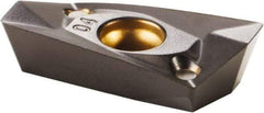 Kennametal - EC1408 Grade KCPM20 Carbide Milling Insert - TiN/MT/TiCN/Al2O3 Finish, 0.1772" Thick, 1/32" Corner Radius - USA Tool & Supply