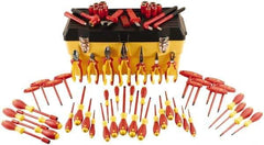 Wiha - 66 Piece Insulated Hand Tool Set - Comes in Molded Case - USA Tool & Supply