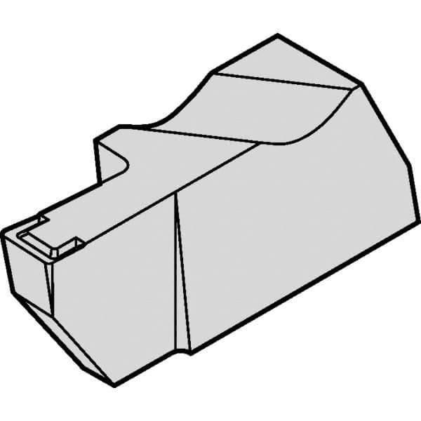 Kennametal - 3M300NGD K Grade KC5025, 3mm Cutting Width Carbide Grooving Insert - 6.35mm Max Depth of Cut, Left Hand, 0.19mm Corner Radius, AlTiN Finish - USA Tool & Supply