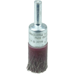 1/2″ Polyflex Encapsulated Crimped Wire End Brush, .0104″ Stainless Steel Fill - USA Tool & Supply