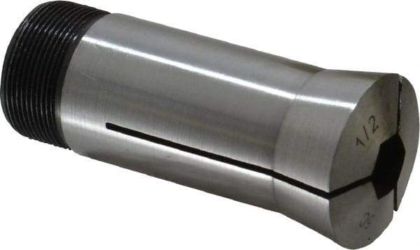 Interstate - 1/2 Inch 5C Hex Collet - 3.28" Overall Length, 1.041-24 Internal Thread Size, Steel, 0.0039 Inch TIR - Exact Industrial Supply