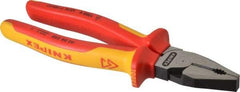 Knipex - 8" OAL, 1/2" Capacity, Lineman's - 1-7/16" Jaw Length x 1" Jaw Width - USA Tool & Supply